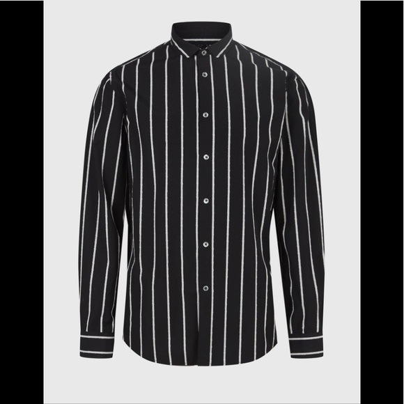 John Varvatos David Bowie pinstripe shirt. Size MEDIUM. - Picture 3 of 10